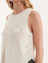 2qty RELIQUAT 65€ 100%  / Débardeur Agatha ajouré - Ecru
