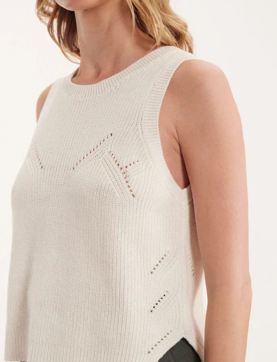 2qty RELIQUAT 65€ 100%  / Débardeur Agatha ajouré - Ecru