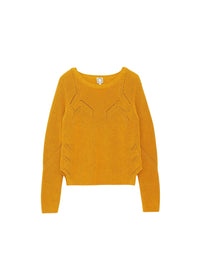 15qty RELIQUAT 75€ 7,7%  / Pull ajouré Agathe - Mustard