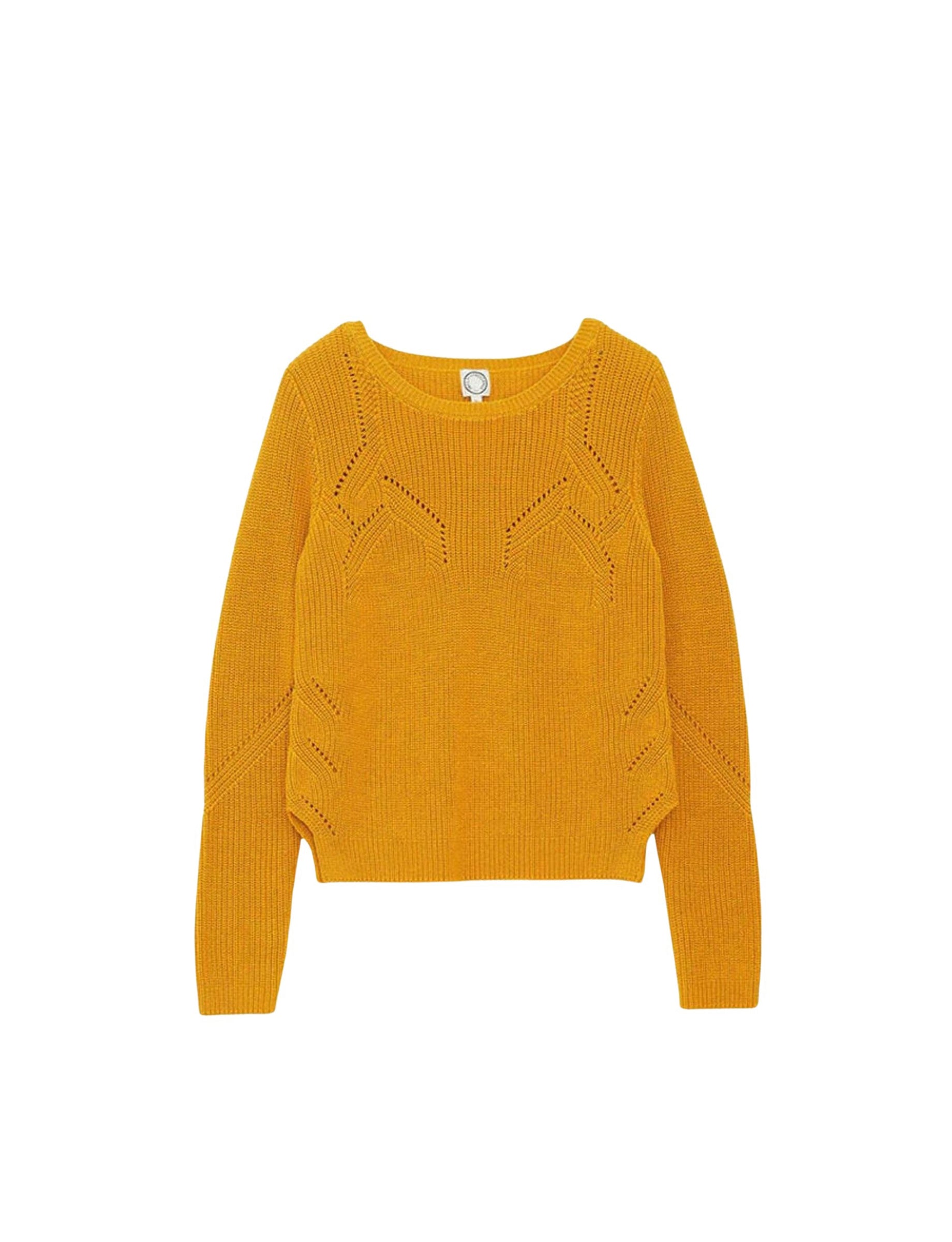 15qty RELIQUAT 75€ 7,7%  / Pull ajouré Agathe - Mustard