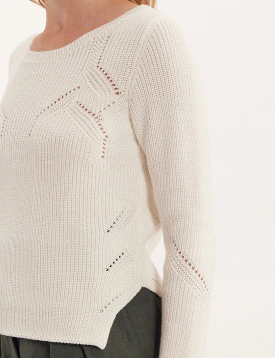 2qty RELIQUAT 75€ 33,3%  / Pull ajouré Agathe - Ecru