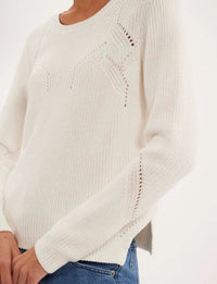 2qty RELIQUAT 75€ 33,3%  / Pull ajouré Agathe - Ecru