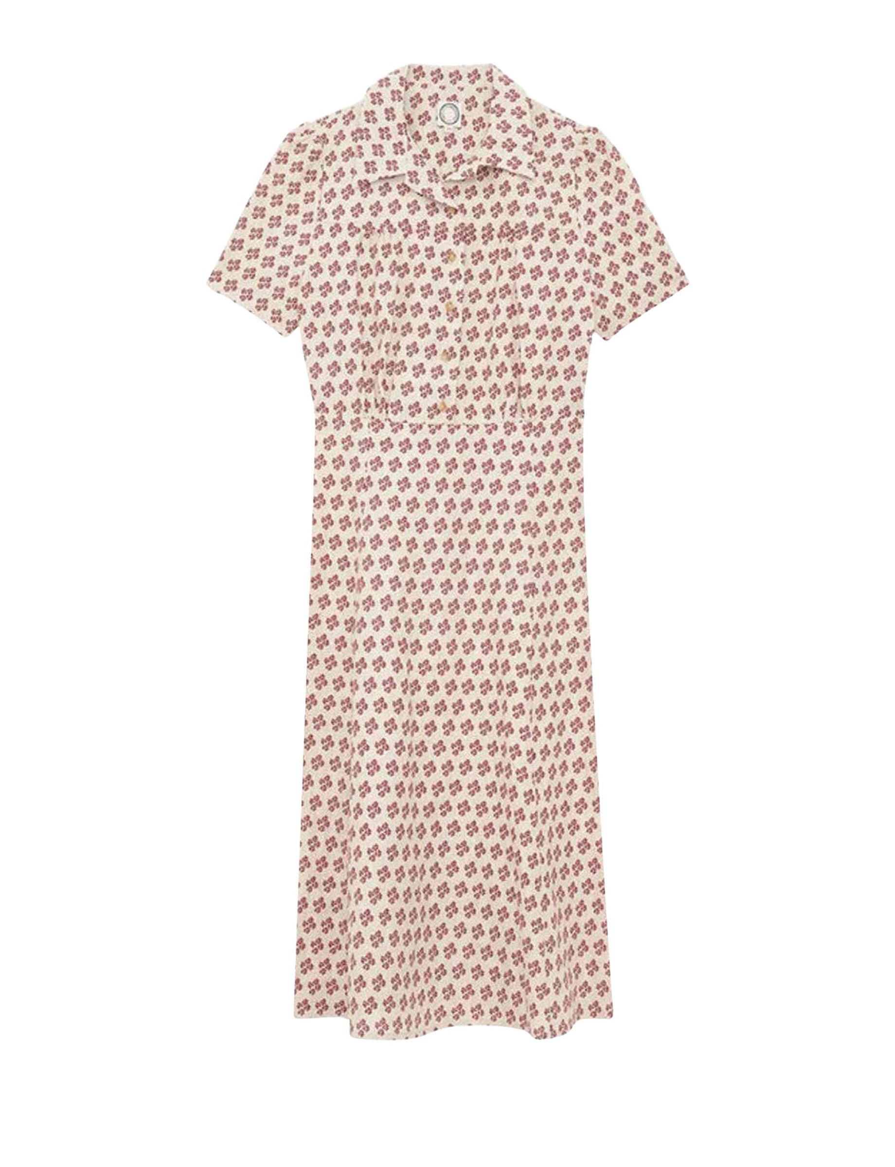 2qty RELIQUAT 120€ 40%  / Robe cintrée Angèle en lin - Indian Red