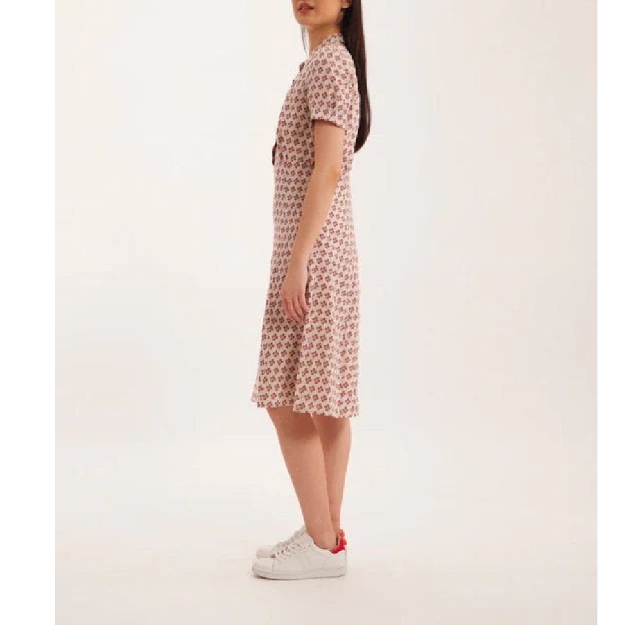 2qty RELIQUAT 120€ 40%  / Robe cintrée Angèle en lin - Indian Red