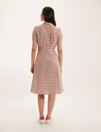2qty RELIQUAT 120€ 40%  / Robe cintrée Angèle en lin - Indian Red