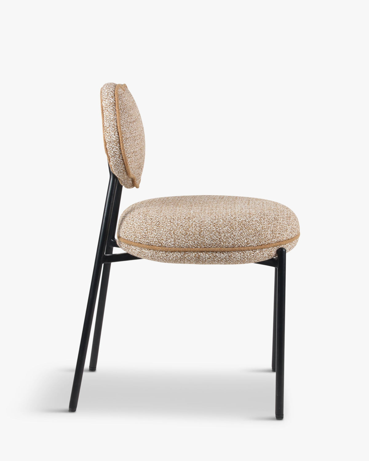 Chaise Arty à tissu texturé - Jaune moucheté