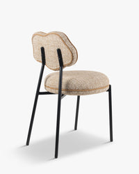 Chaise Arty à tissu texturé - Jaune moucheté