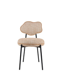 Chaise Arty à tissu texturé - Jaune moucheté