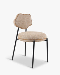 Chaise Arty à tissu texturé - Jaune moucheté