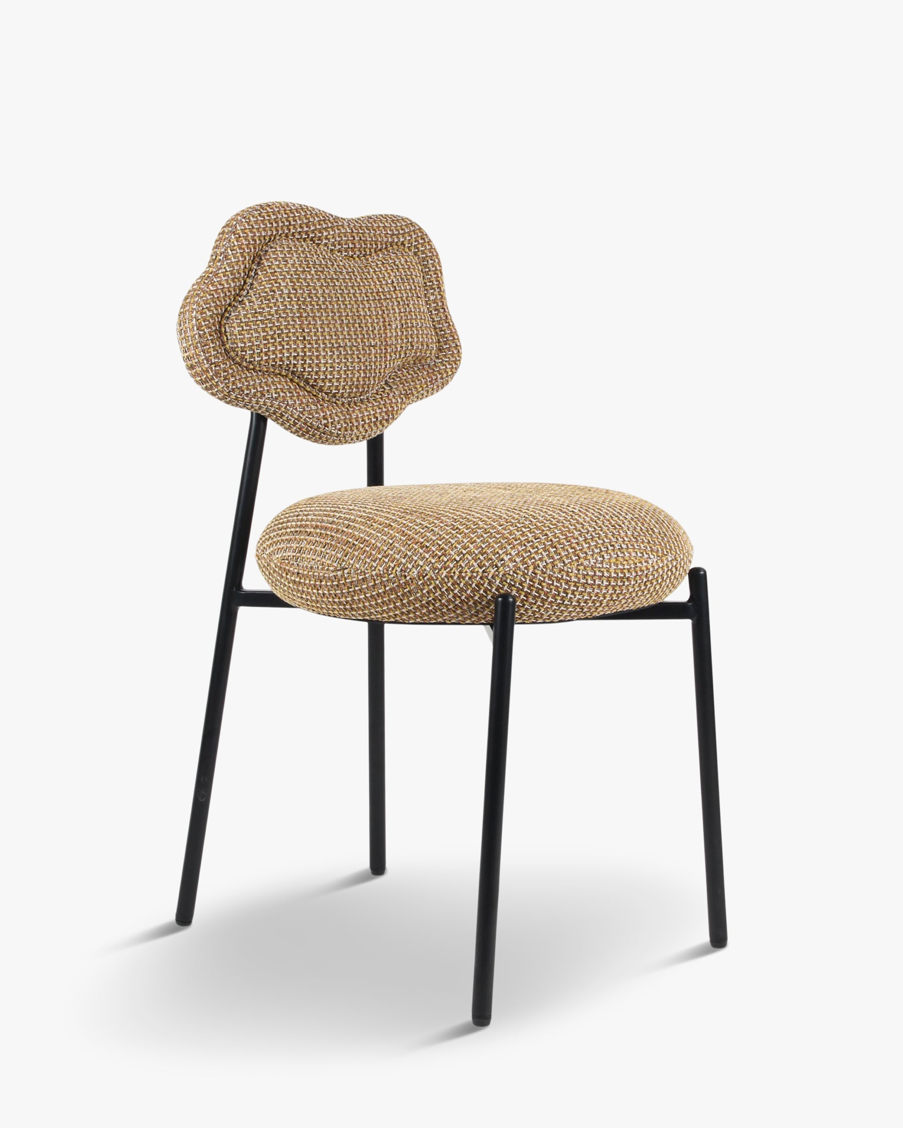 Chaise Arty en tweed - Tweed jaune Miami