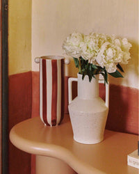 Vase Alda en céramique tachetée - Blanc