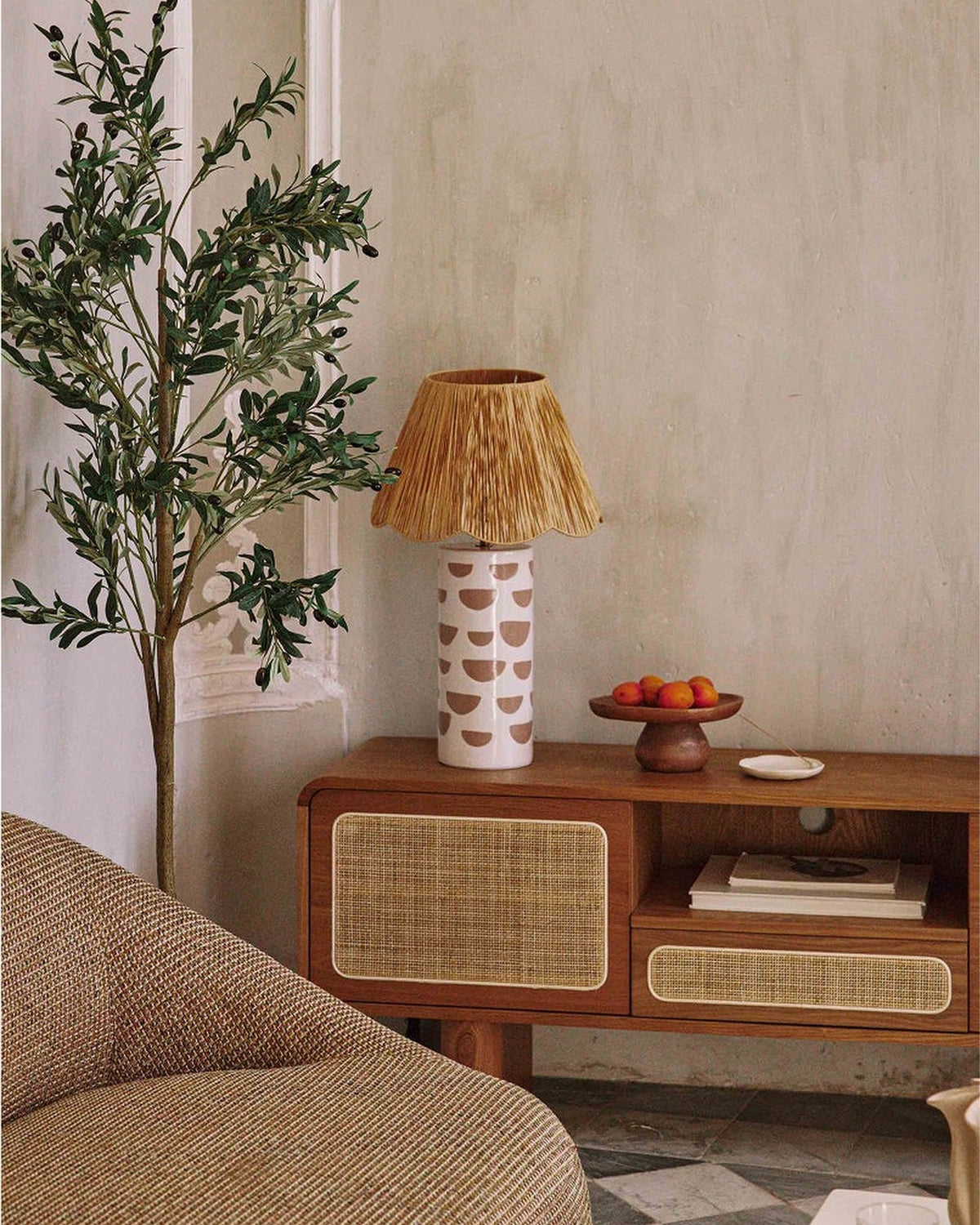 Lampe de table Mara en céramique - Blanc