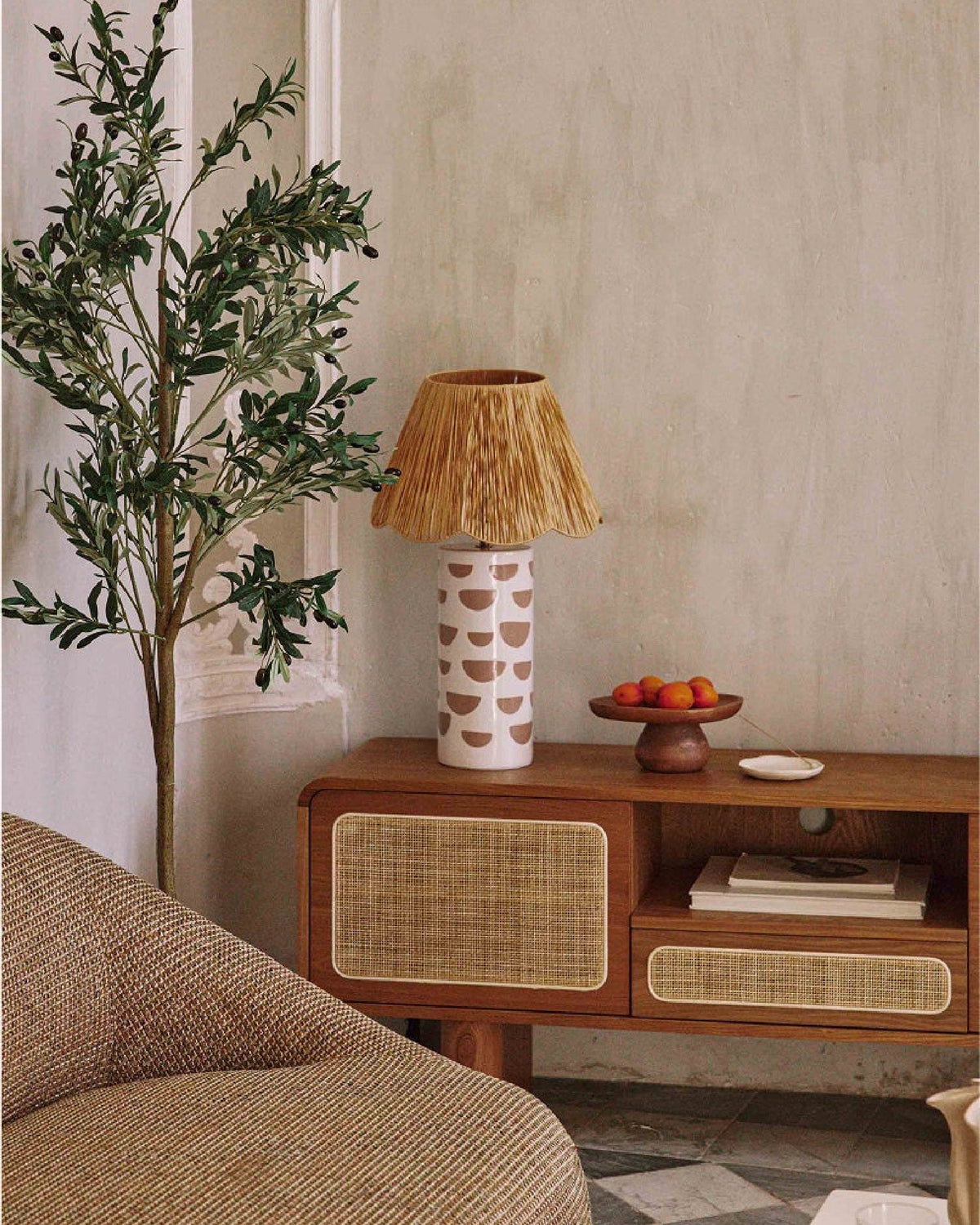 Lampe de table Mara en céramique - Blanc