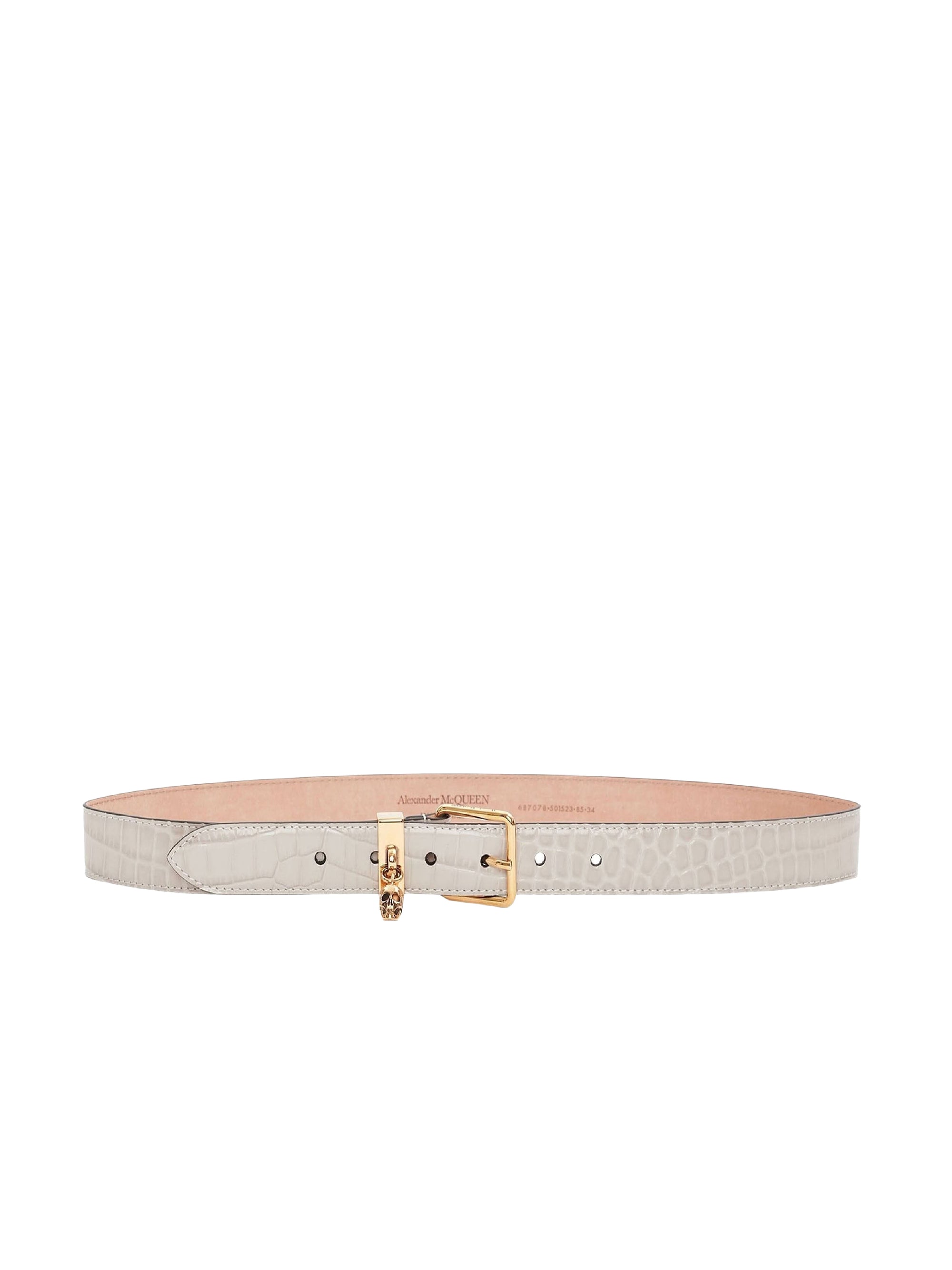 Ceinture avec charm en cuir - Faded Grey