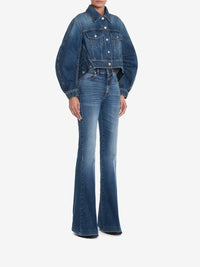 Veste à surpiqûres en denim - Medium Wash