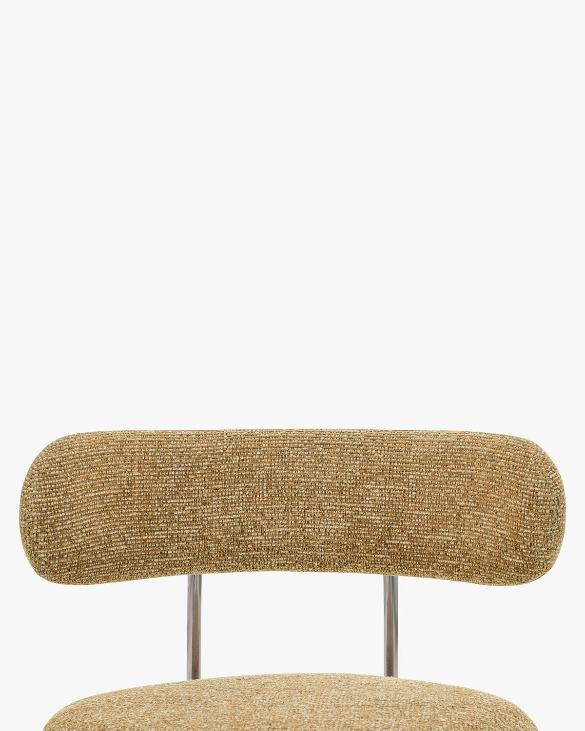 Chaise Vittoria - Tweed Marron Chêne & Métal Chromé