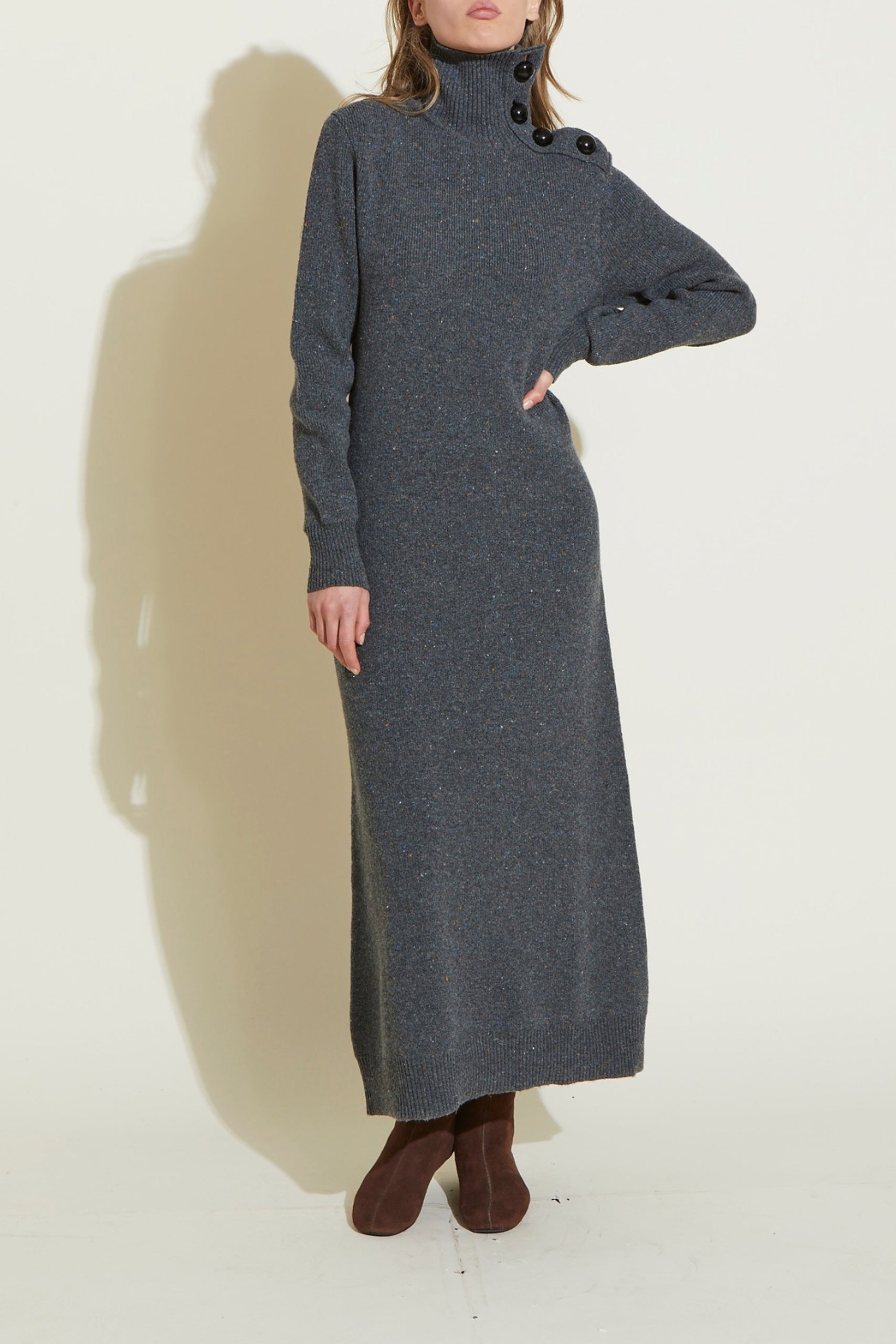 Robe Poireau en laine - Beige