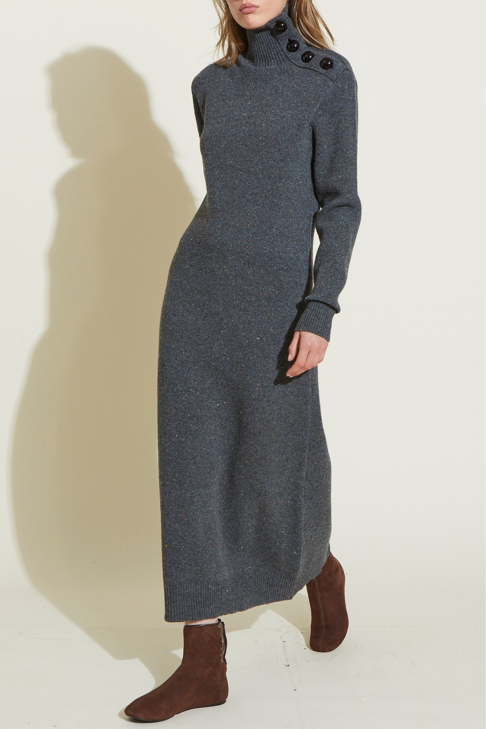 Robe Poireau en laine - Beige
