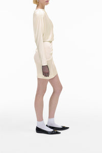 Robe courte drapée - Ivory