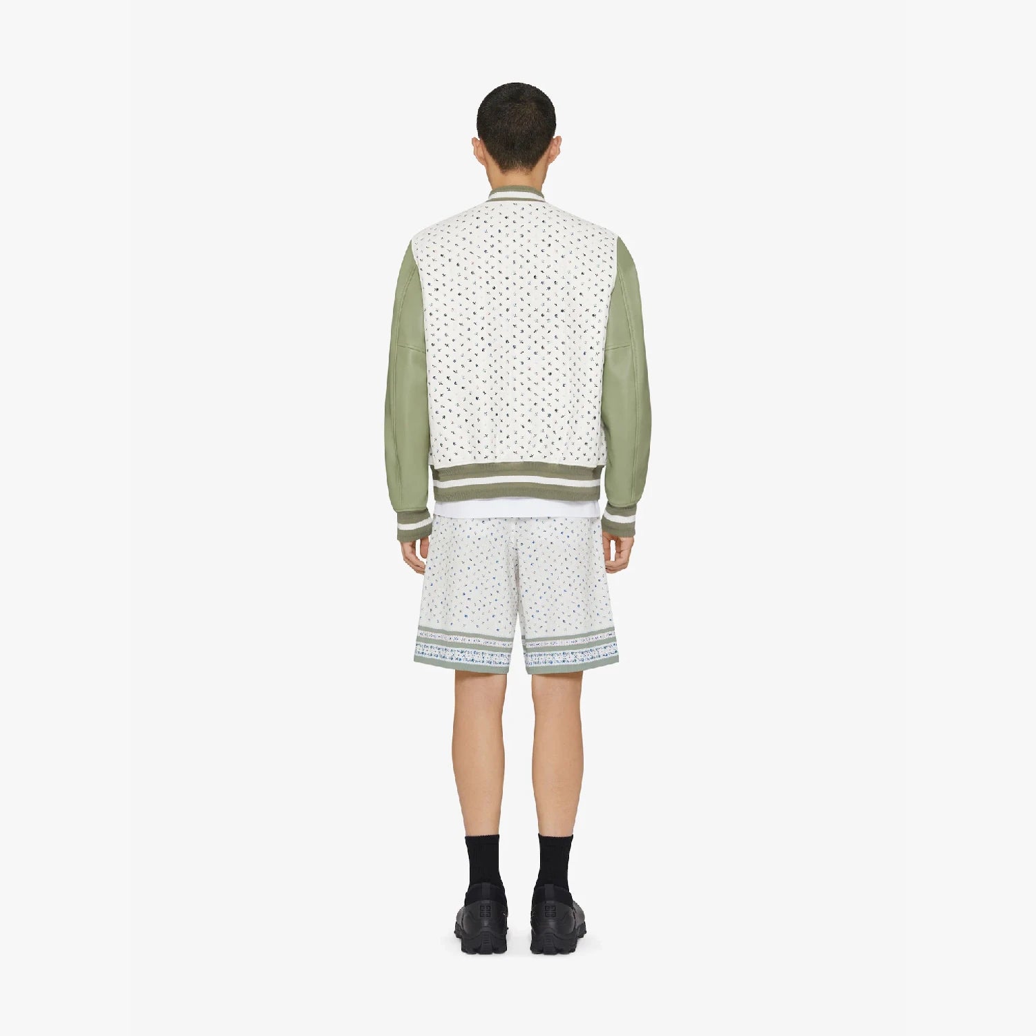 Blouson varsity Givenchy 1952 en cuir - Almond Green