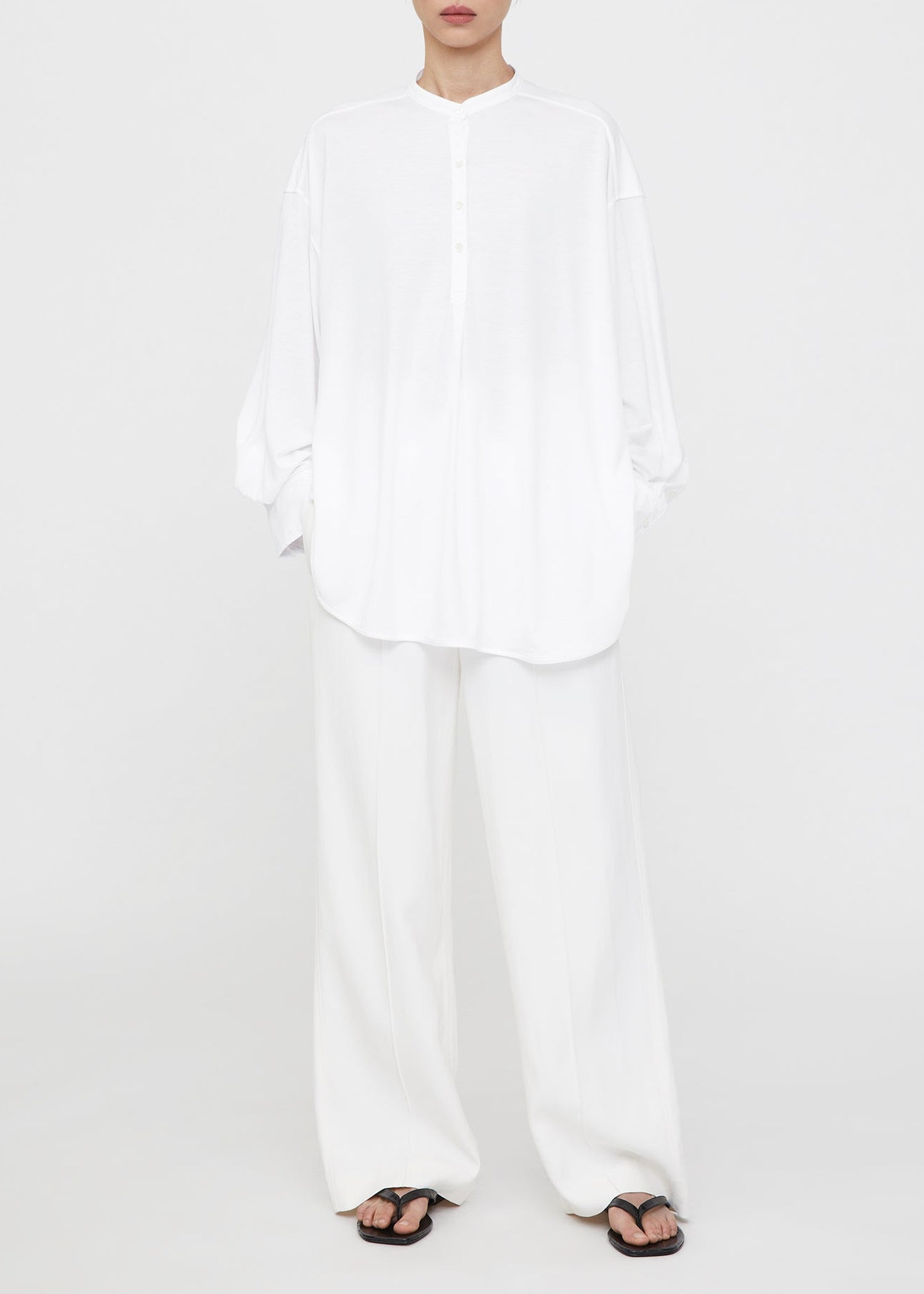 Chemisier long fluide - White