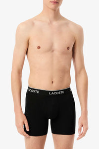 Set of 3 long stretch boxer shorts - Black
