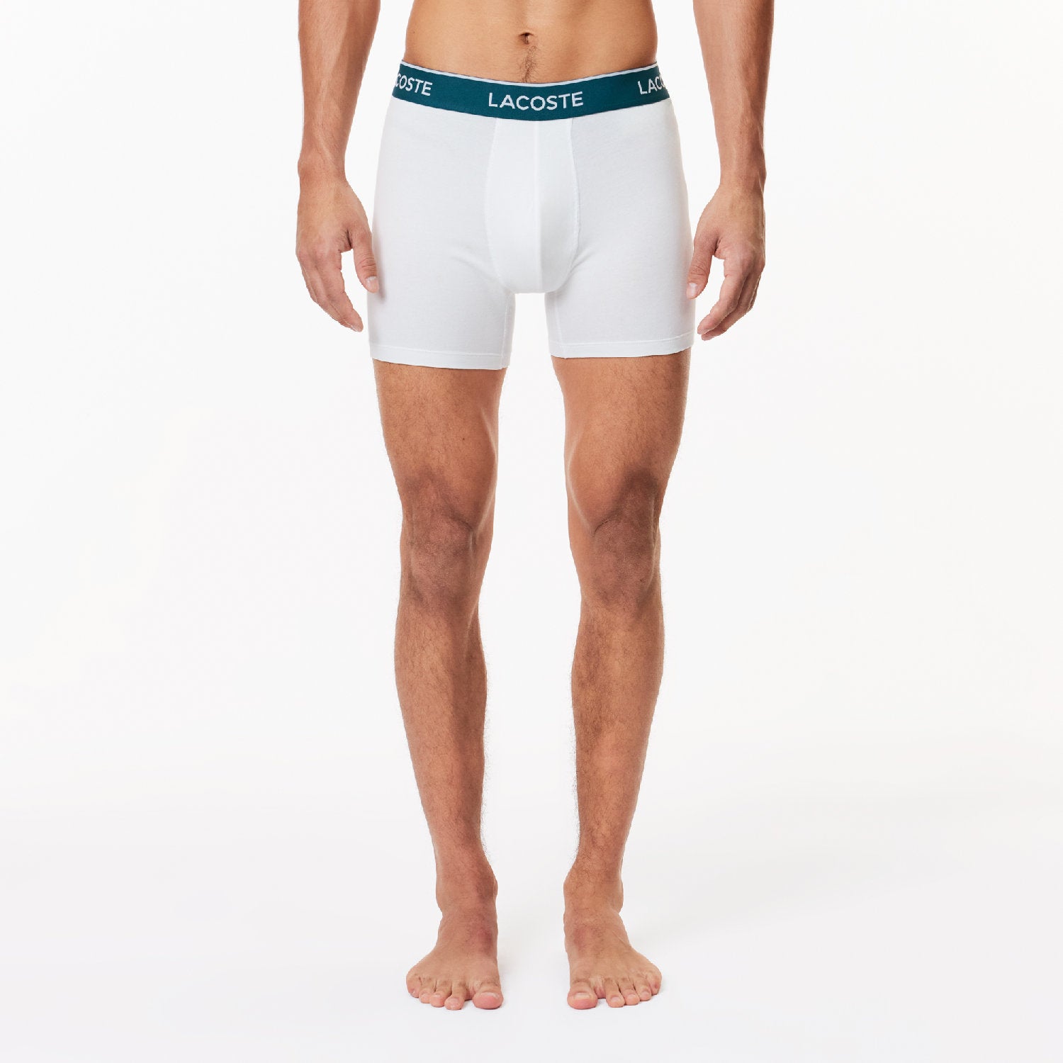 Set of 3 long stretch boxer shorts - Black & White