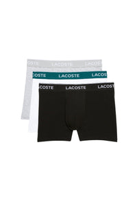 Set of 3 long stretch boxer shorts - Black & White