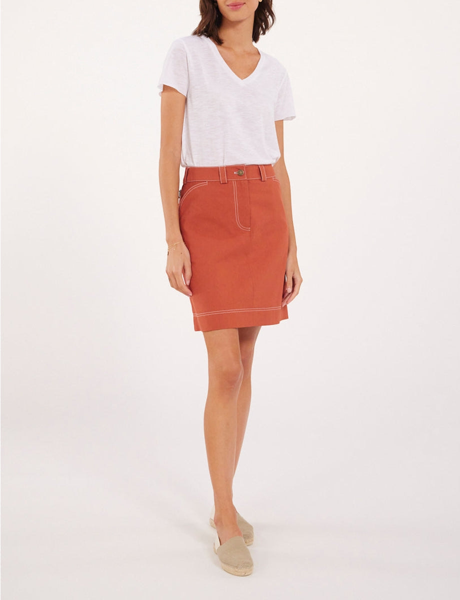 3qty RELIQUAT 65€ 0%  / Jupe droite Anny - Caramel