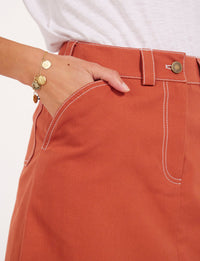 3qty RELIQUAT 65€ 0%  / Jupe droite Anny - Caramel