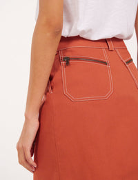 3qty RELIQUAT 65€ 0%  / Jupe droite Anny - Caramel