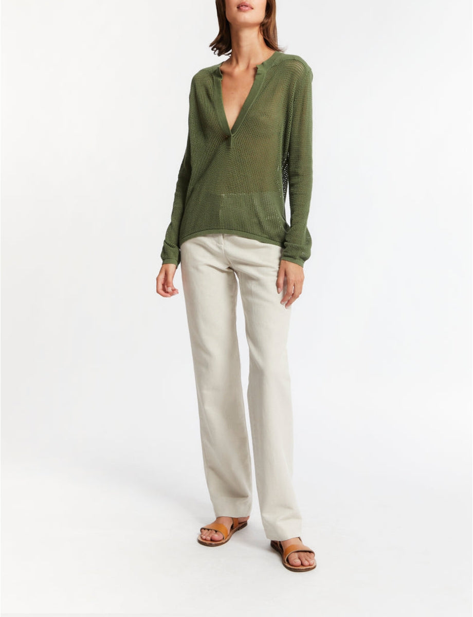 8qty RELIQUAT 50€ 22,2%  / Polo manches courtes Ilario - Khaki
