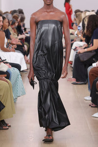 Robe Margot en cuir - Black