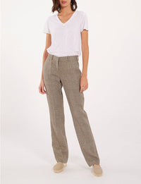 2qty RELIQUAT 75€ 0%  / Pantalon droit Anatole en lin - Beige Multicolor