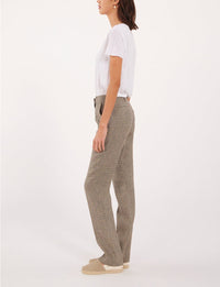 2qty RELIQUAT 75€ 0%  / Pantalon droit Anatole en lin - Beige Multicolor
