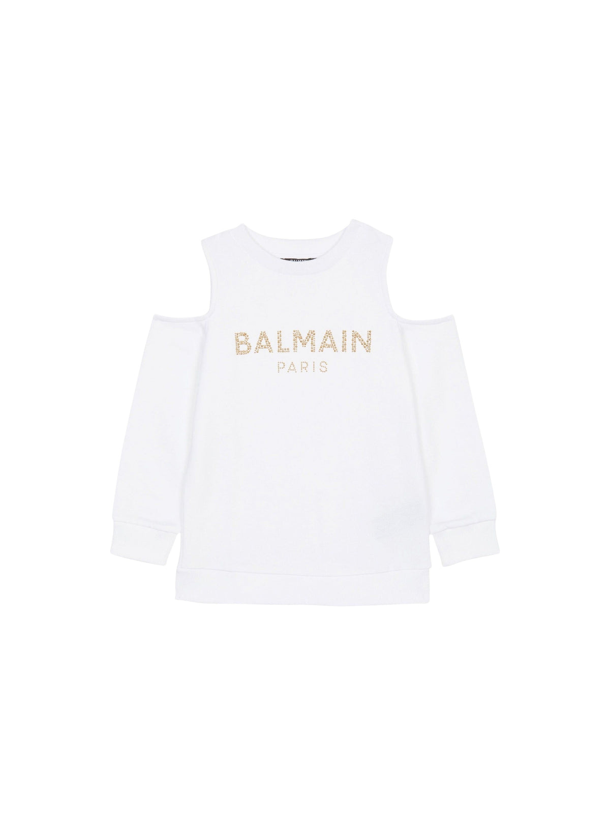 Sweat-shirt à découpe épaule - White & Gold