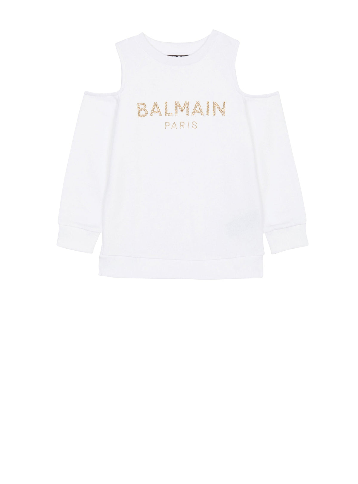Sweat-shirt à découpe épaule - White & Gold