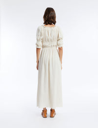 2qty RELIQUAT 90€ 66,7%  / Robe longue Amina - Ecru