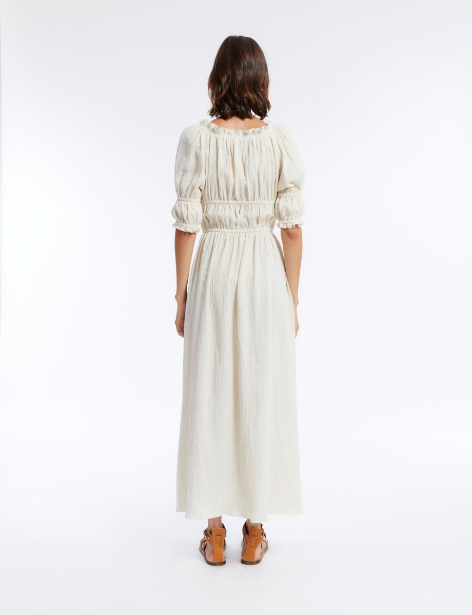 2qty RELIQUAT 90€ 66,7%  / Robe longue Amina - Ecru