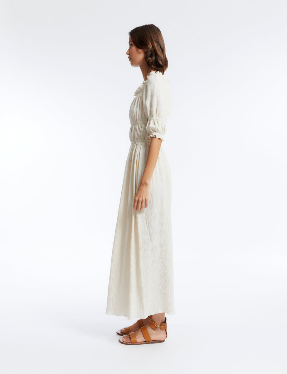 2qty RELIQUAT 90€ 66,7%  / Robe longue Amina - Ecru