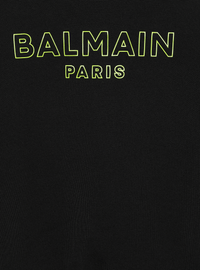 Sweat à capuche en coton à logo balmain - Noir