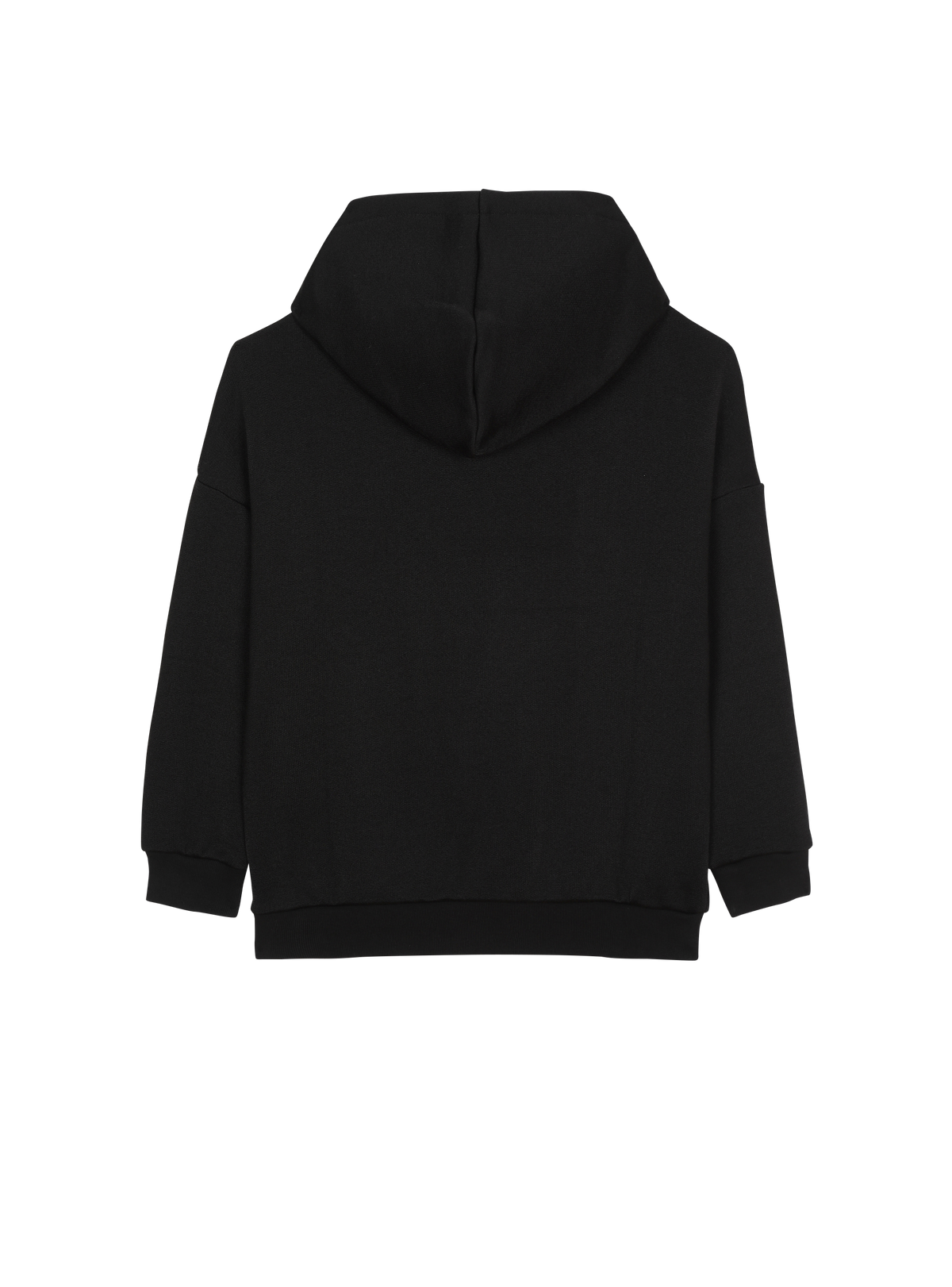 Sweat à capuche en coton à logo balmain - Noir