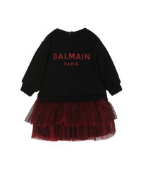 Robe en coton à logo balmain - Rose
