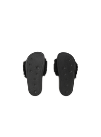 Sandales plates en fausse fourrure - Noir