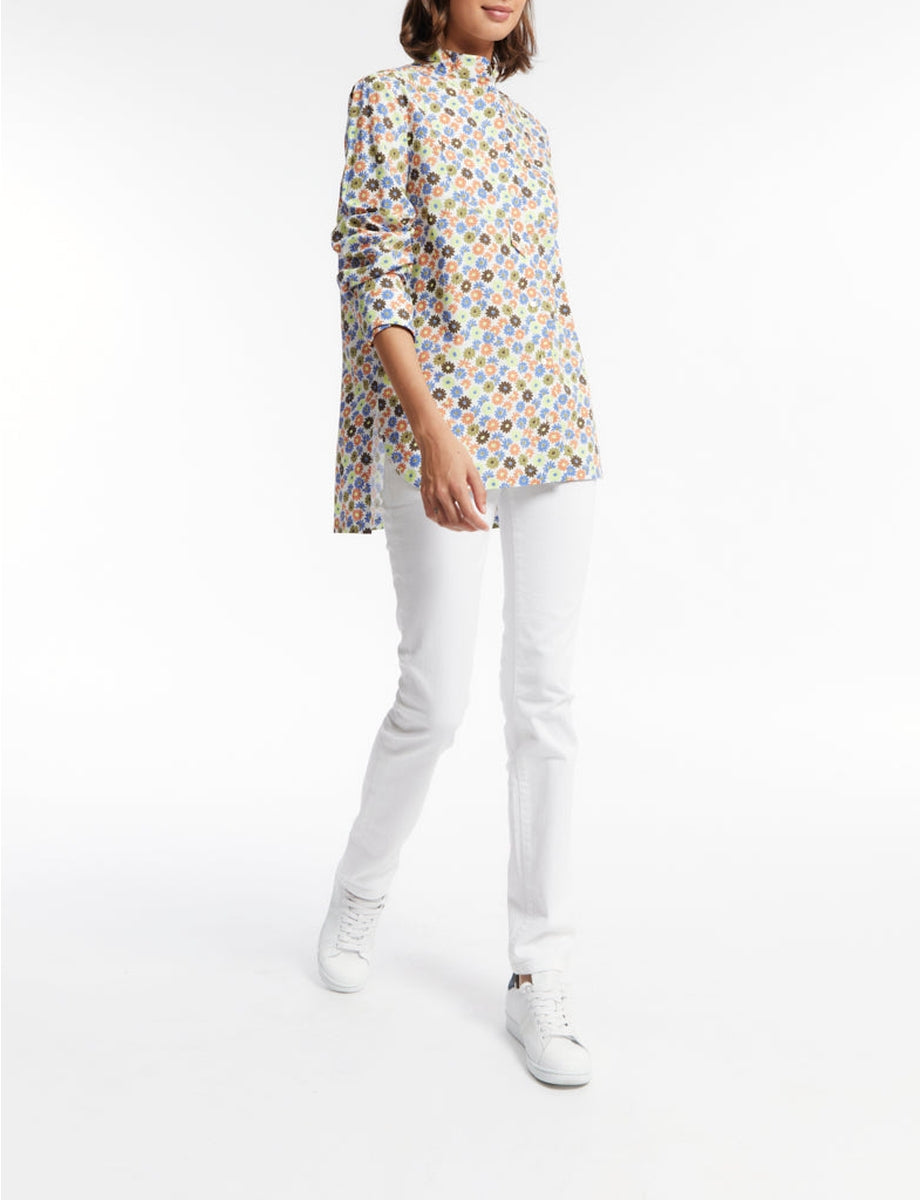 1qty RELIQUAT 80€ 0%  / Chemise droite Eugene - Flower Multicolor