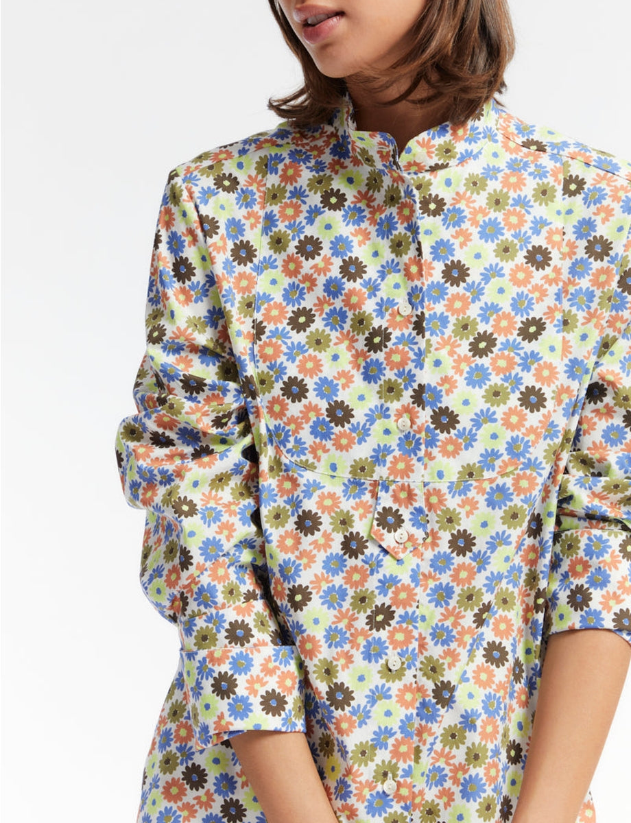 1qty RELIQUAT 80€ 0%  / Chemise droite Eugene - Flower Multicolor