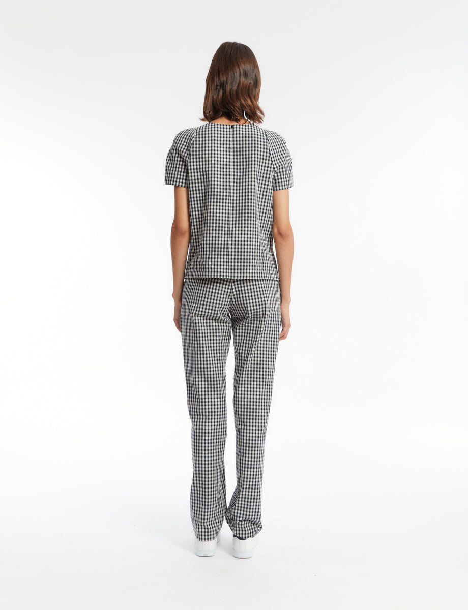 8qty RELIQUAT 65€ 55,6%  / Top droit Albertine - Blue Ecru