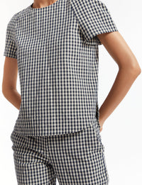 8qty RELIQUAT 65€ 55,6%  / Top droit Albertine - Blue Ecru