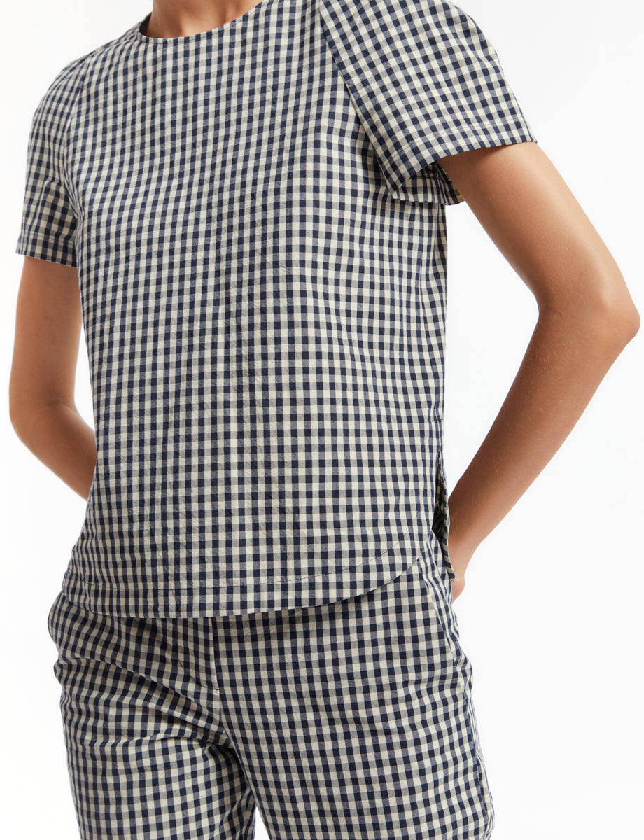 8qty RELIQUAT 65€ 55,6%  / Top droit Albertine - Blue Ecru