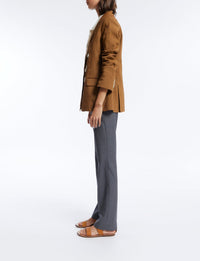 1qty RELIQUAT 120€ 100%  / Blazer croisé Ezio en lin - Tobacco